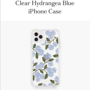 Rifle Paper Co. Clear Hydrangea Blue iPhone Case
